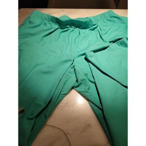 Women's SB Scrub Aqua‎ 2X Pant Bottoms Two Front Pockets #991 Elastic Waist